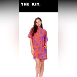 The Kit by Daniel Vosovic Maya Dress sz L orange NWOT